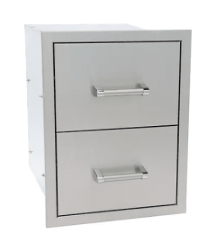 KoKoMo Outdoor Kitchen Stainless Steel Double Drawer