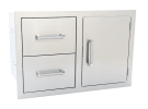 KoKoMo Outdoor Kitchen Stainless Steel Two Drawer - One Door Combo
