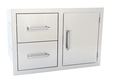 KoKoMo Outdoor Kitchen Stainless Steel Two Drawer - One Door Combo