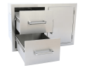 KoKoMo Outdoor Kitchen Stainless Steel Two Drawer - One Door Combo