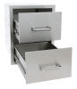 KoKoMo Outdoor Kitchen Stainless Steel Double Drawer