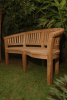 Curve 3 Seater Bench Extra Thick Wood