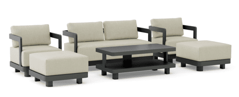 SET-902-AL 6-pc Granada Aluminum Deep Seating