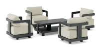 SET-904-AL 5-pc Granada Aluminum Deep Seating