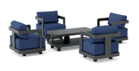 SET-904-AL 5-pc Granada Aluminum Deep Seating