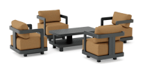SET-904-AL 5-pc Granada Aluminum Deep Seating