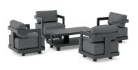SET-904-AL 5-pc Granada Aluminum Deep Seating