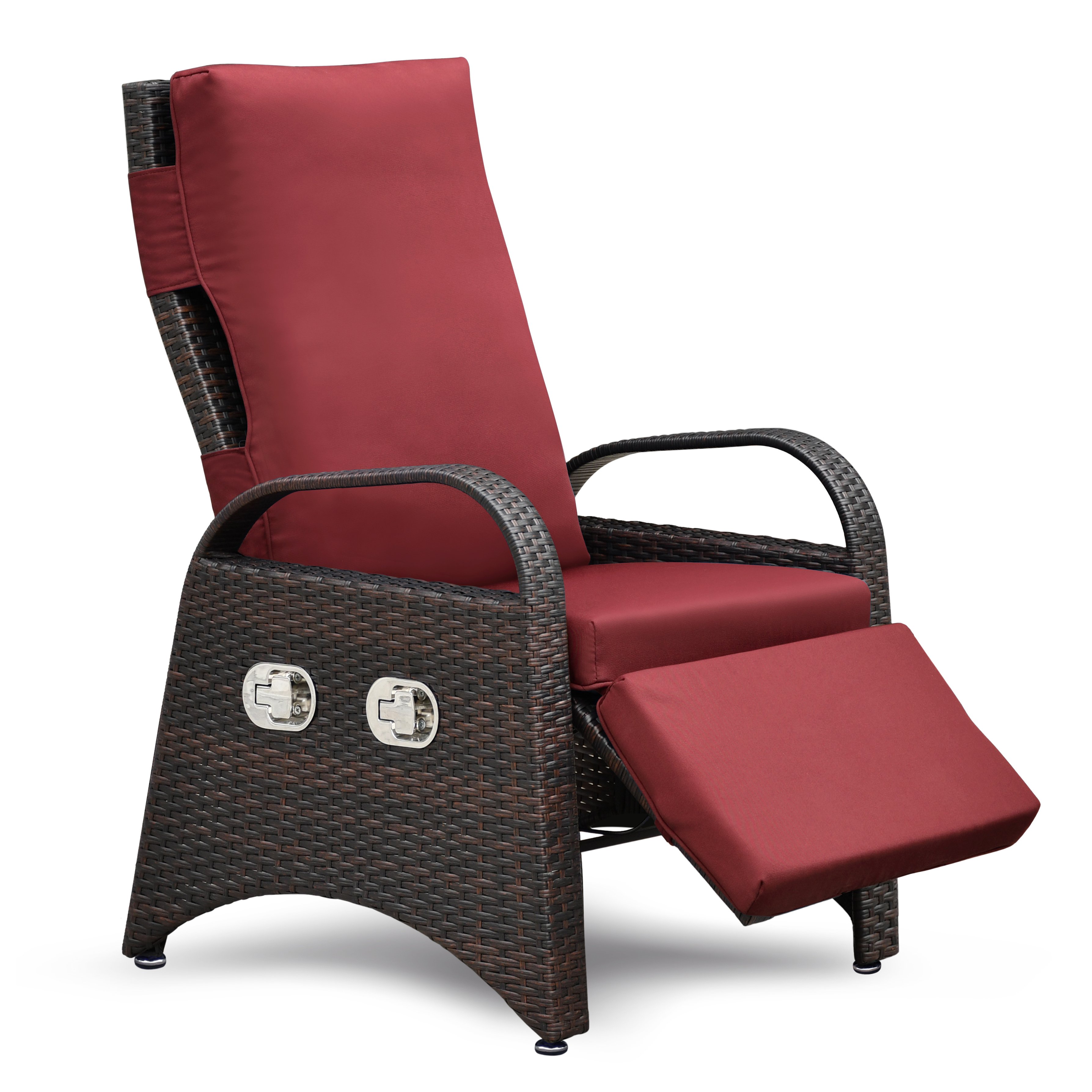 Outdoor Recliner Chair,2 Buckle Adjustment Mechanism Reclining Lounge Chair and Removable Soft Cushion, with Modern Armchair and Ergonomic for Home Outdoor Recliner Chair,2 Buckle Adjustment Mechanism Reclining Lounge Chair and Removable Soft Cushion, with Modern Armchair and Ergonomic for Home